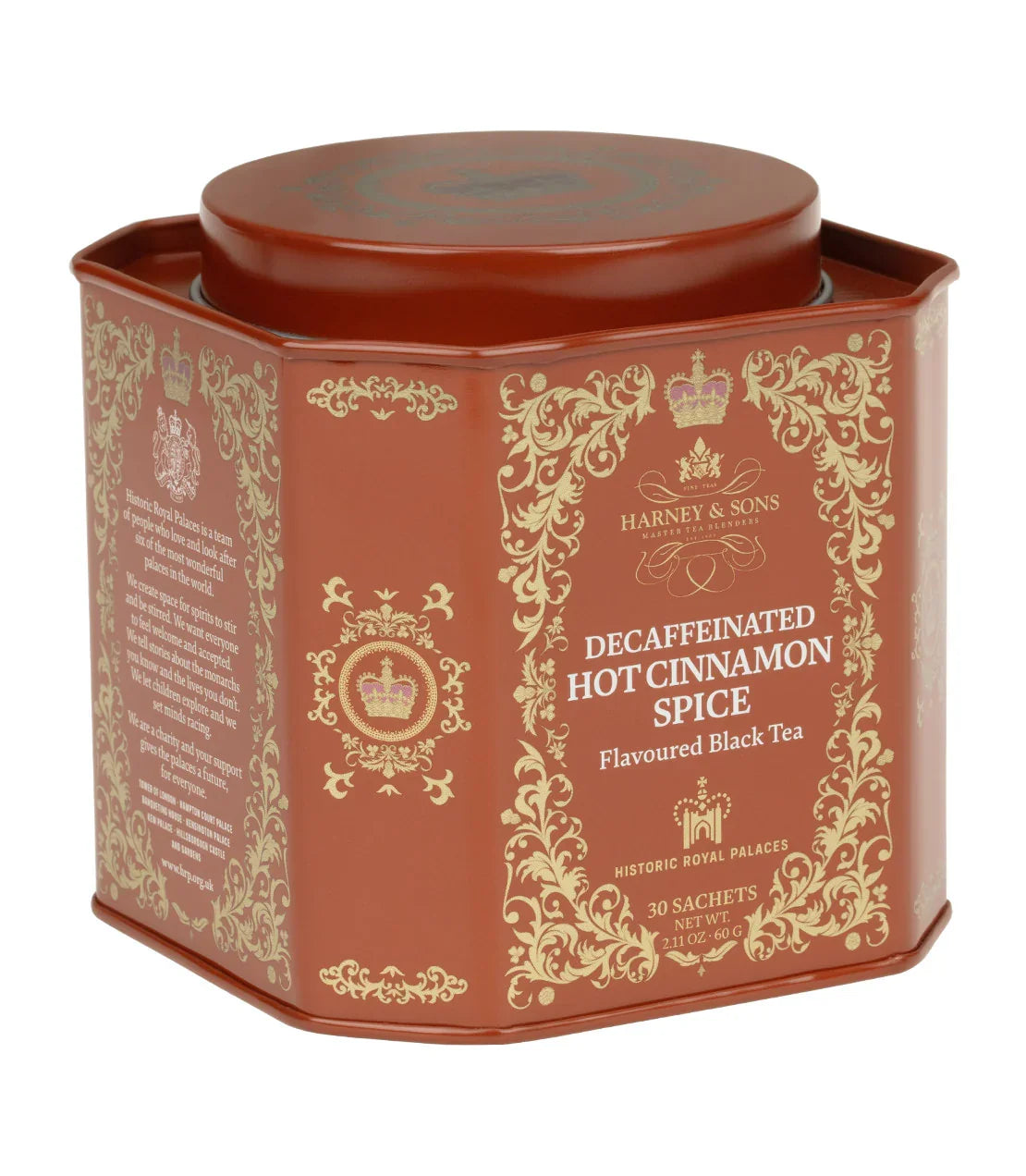 Decaf Hot Cinnamon Spice, HRP Tin of 30 Sachets